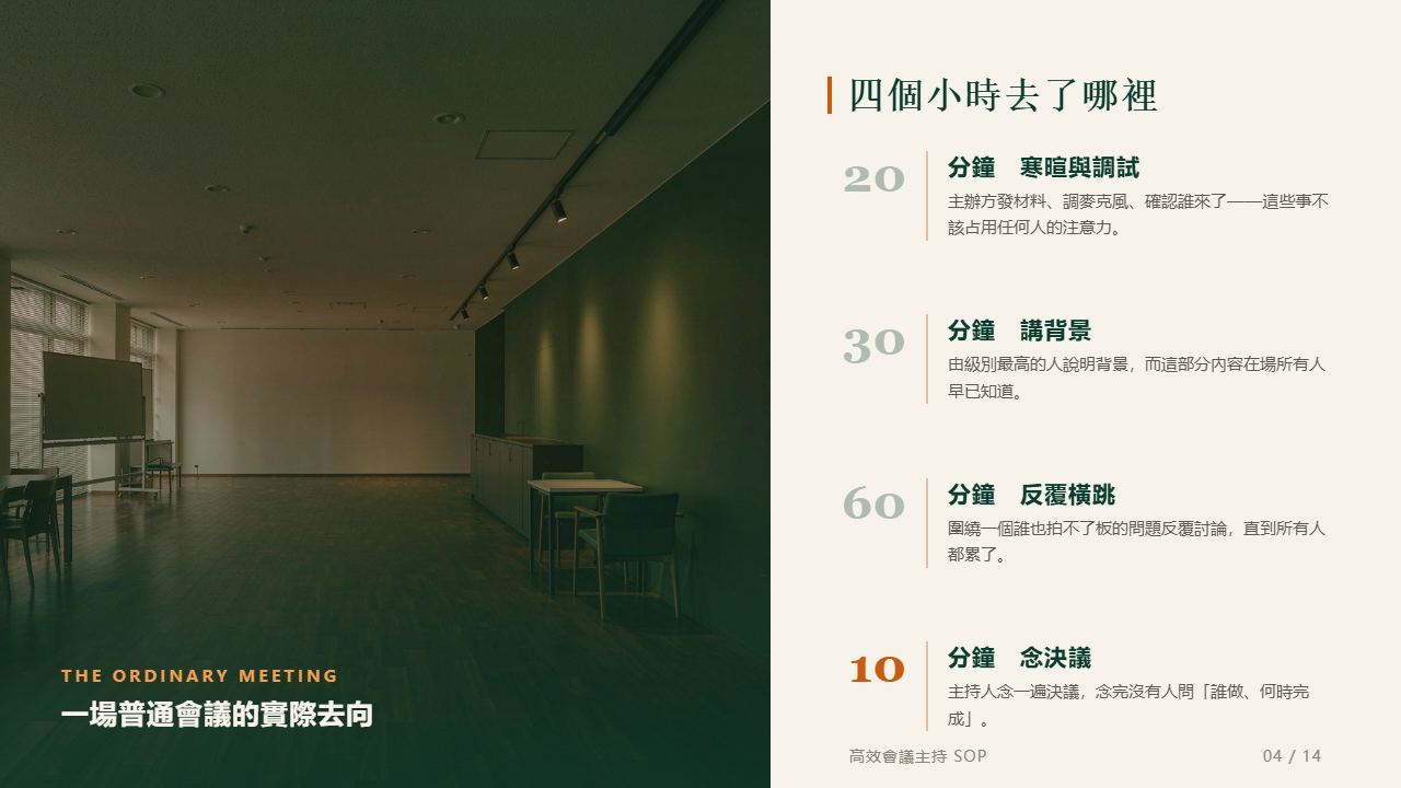 四個小時的真正去向