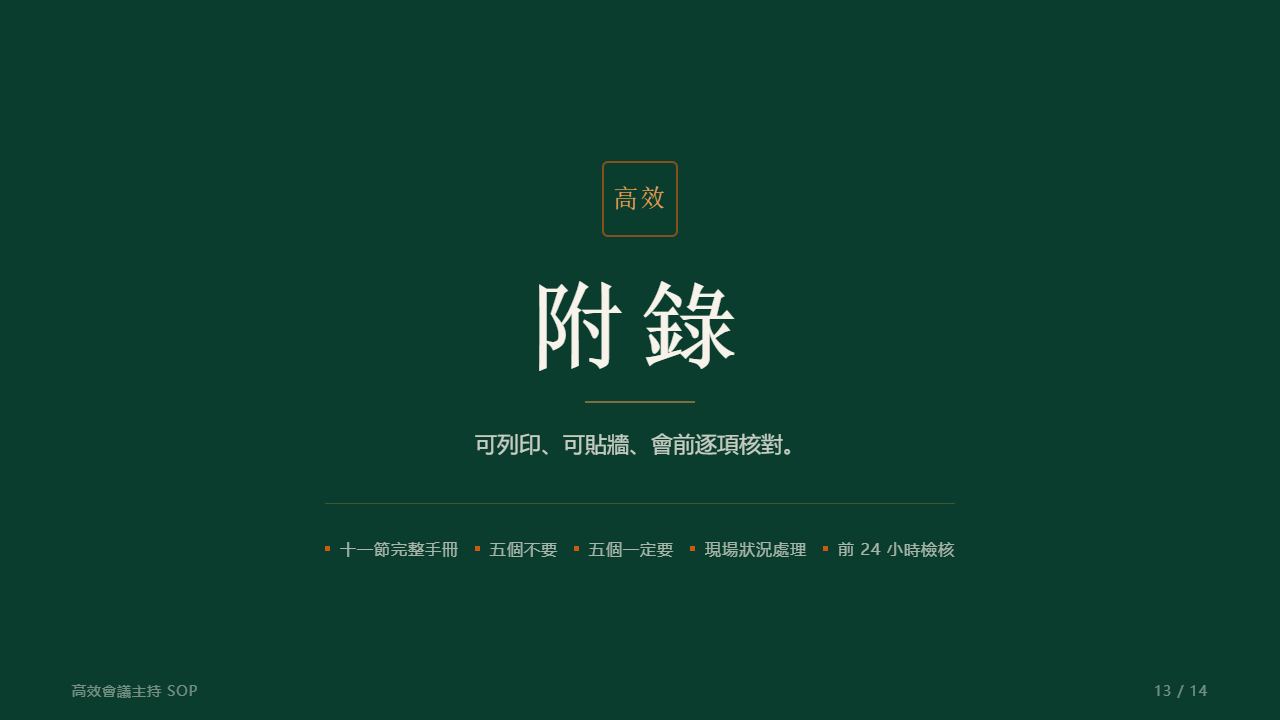 附錄：前二十四小時檢核